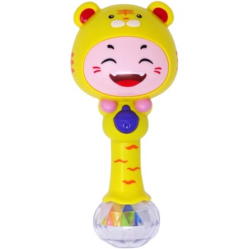 Jucarie zornaitoare Hola Toys cu lumini, melodii si sunete, galben Jucarie zornaitoare Hola Toys cu lumini, melodii si sunete, galben