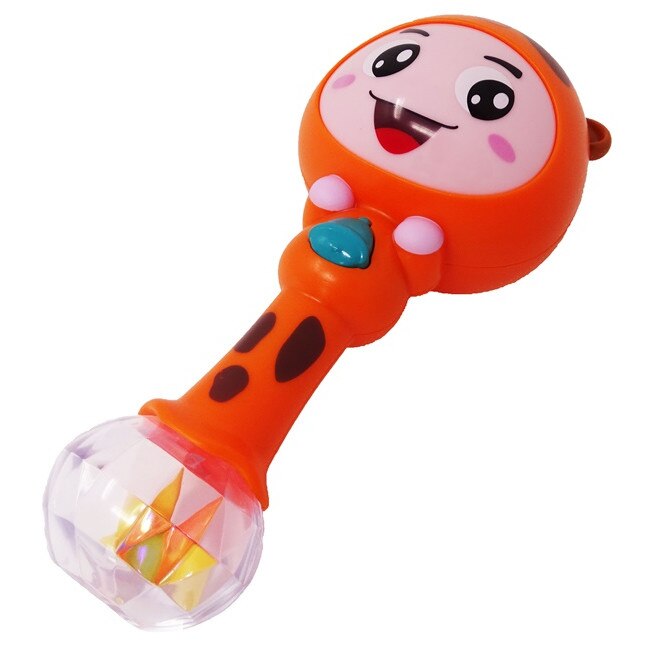 Jucarie zornaitoare Hola Toys cu lumini, melodii si sunete, portocalie, SALAMANDRA KIDS®