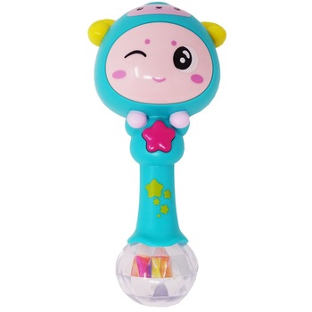 Jucarie zornaitoare Hola Toys cu lumini, melodii si sunete, albastru, SALAMANDRA KIDS® Jucarie zornaitoare Hola Toys cu lumini, melodii si sunete, albastru, SALAMANDRA KIDS®
