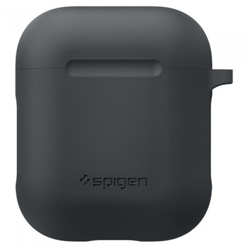 Husa de protectie din silicon Spigen, pentru Apple AirPods, Gri Husa de protectie din silicon Spigen, pentru Apple AirPods, Gri