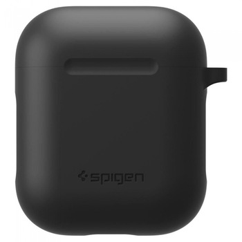 Husa de protectie din silicon Spigen, pentru Apple AirPods, Negru Husa de protectie din silicon Spigen, pentru Apple AirPods, Negru