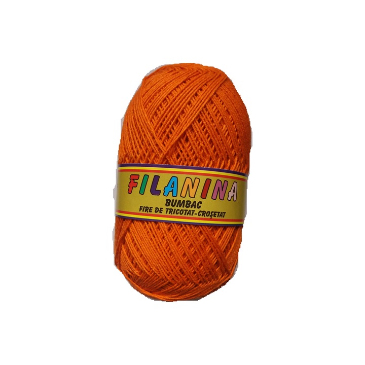 Fir tricotat, Filanina, Bumbac , Portocaliu, 330 m
