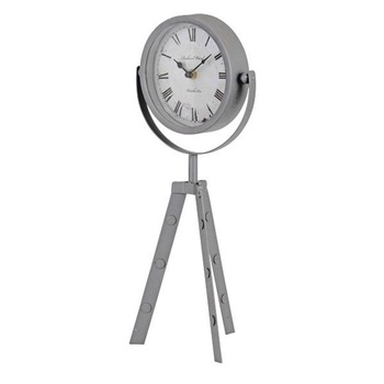 Ceas Decorativ cu trei Picioare, culoare Gri, model Vintage, D 15cm Ceas Decorativ cu trei Picioare, culoare Gri, model Vintage, D 15cm