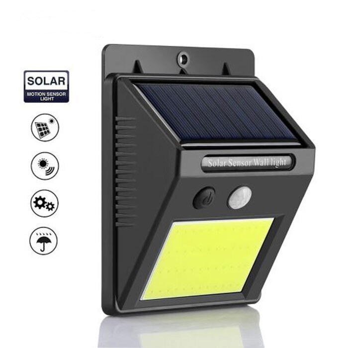 Lampa solara de perete, 48 leduri si senzor de miscare - eMAG.ro