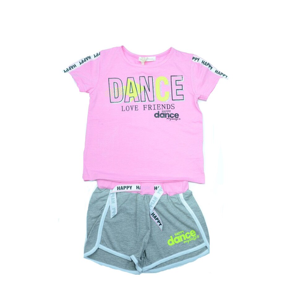 Compleu 2 piese fetite Happy House FOFO-066R, Multicolor