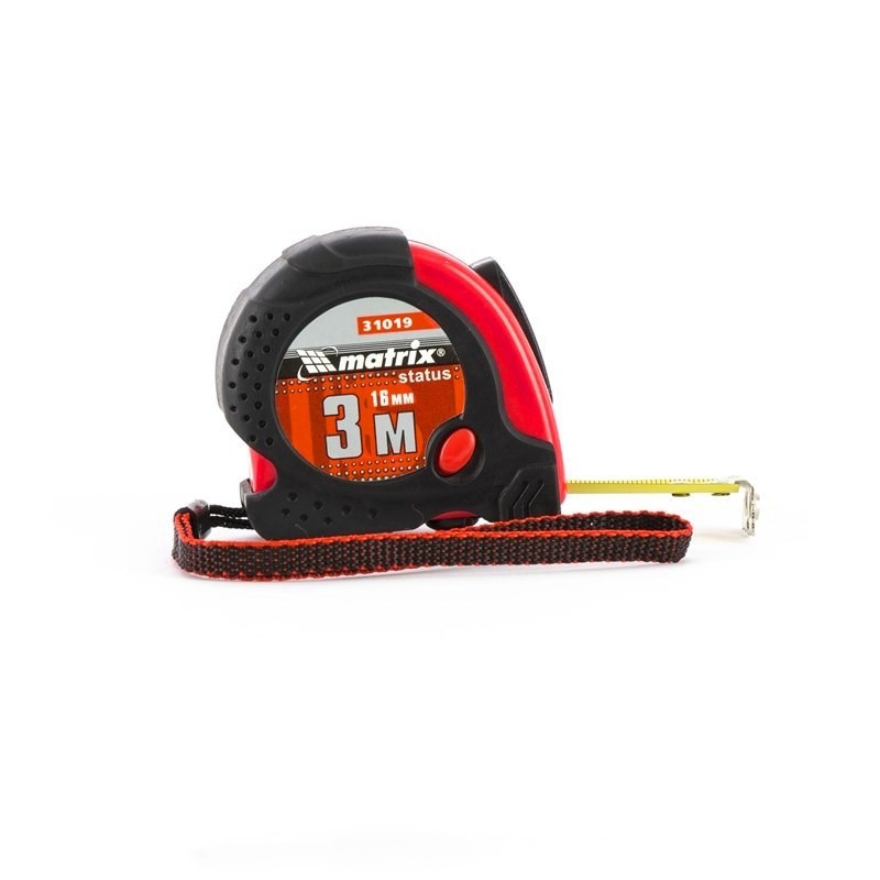 Ruleta Status, 3 m x 16 mm, carcasa cauciucata, varf magnetic, MTX