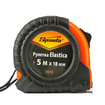 Ruleta Elastica, 5 m x 18 mm, corp cauciucat, SPARTA Ruleta Elastica, 5 m x 18 mm, corp cauciucat, SPARTA