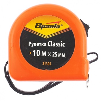 Ruleta Classic, 10 m x 25 mm, corp din plastic, SPARTA Ruleta Classic, 10 m x 25 mm, corp din plastic, SPARTA