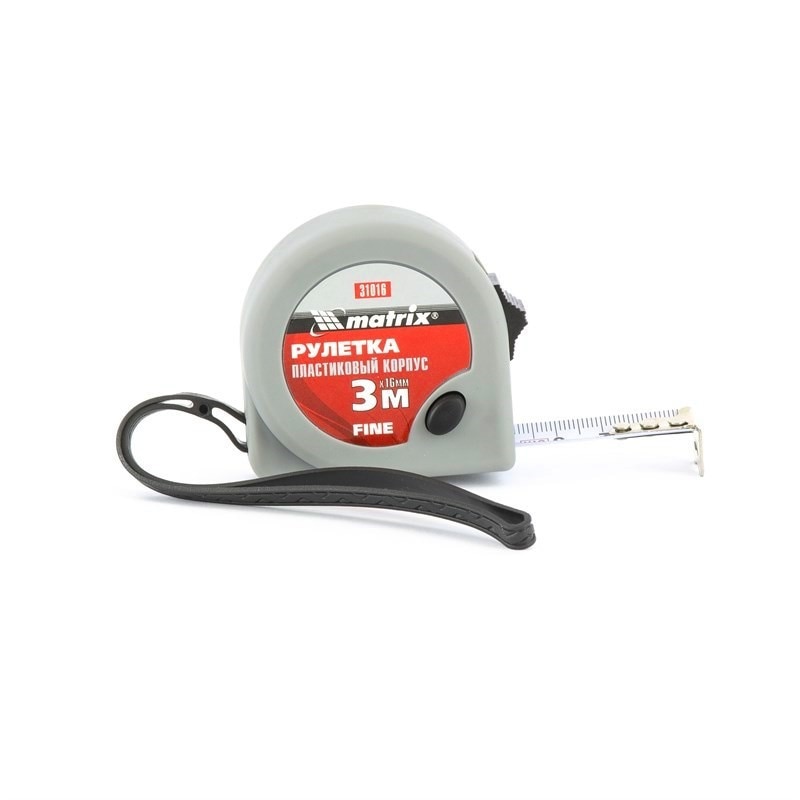 Ruleta Fine, 3 m x 16 mm, corp din plastic, MTX