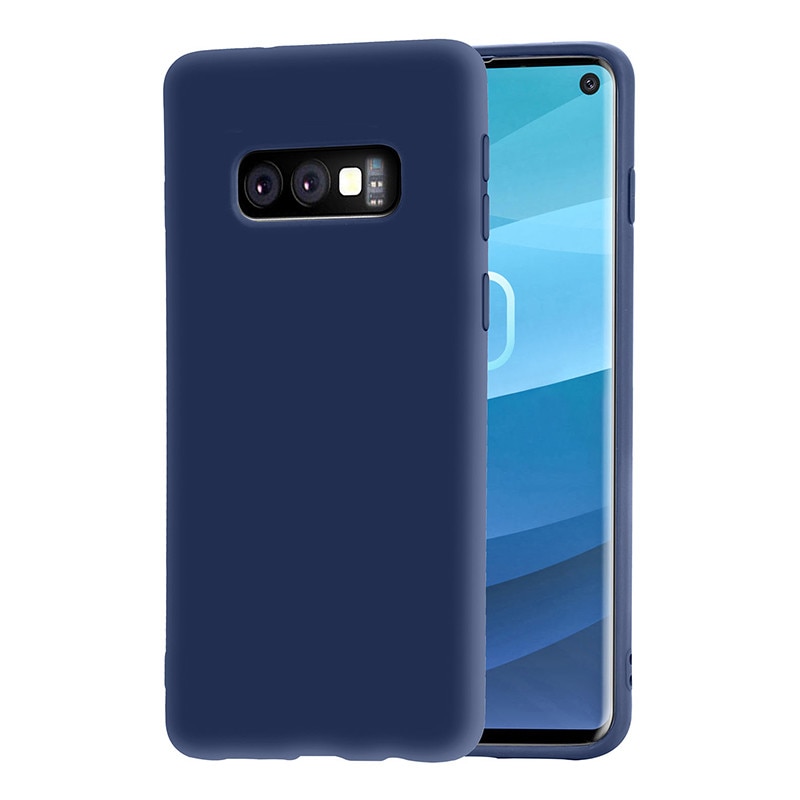 Husa protectie spate silicon pentru Samsung Galaxy S10 E, bumper ultraslim, Bleumarin