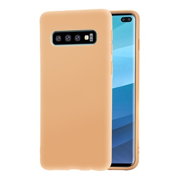 Husa protectie spate silicon pentru Samsung Galaxy S10 +/S10 Plus, bumper ultraslim, Crem, BBL822 Husa protectie spate silicon pentru Samsung Galaxy S10 +/S10 Plus, bumper ultraslim, Crem, BBL822
