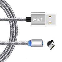 cablu de incarcare evtrend usb-c conector magnetic pentru telefon sau tableta android usb usb-c 5v 2a 1m led argintiu imagen 26_0_
0
