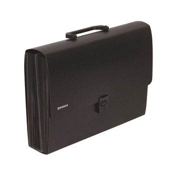 Servieta din plastic DONAU, 26 compartimente si index, 330 x 240 x 75 mm, negru Servieta din plastic DONAU, 26 compartimente si index, 330 x 240 x 75 mm, negru