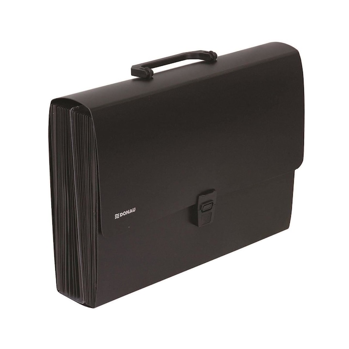 Пластмасово куфарче DONAU, 26 отделения и индекс, 330 x 240 x 75 мм, черно