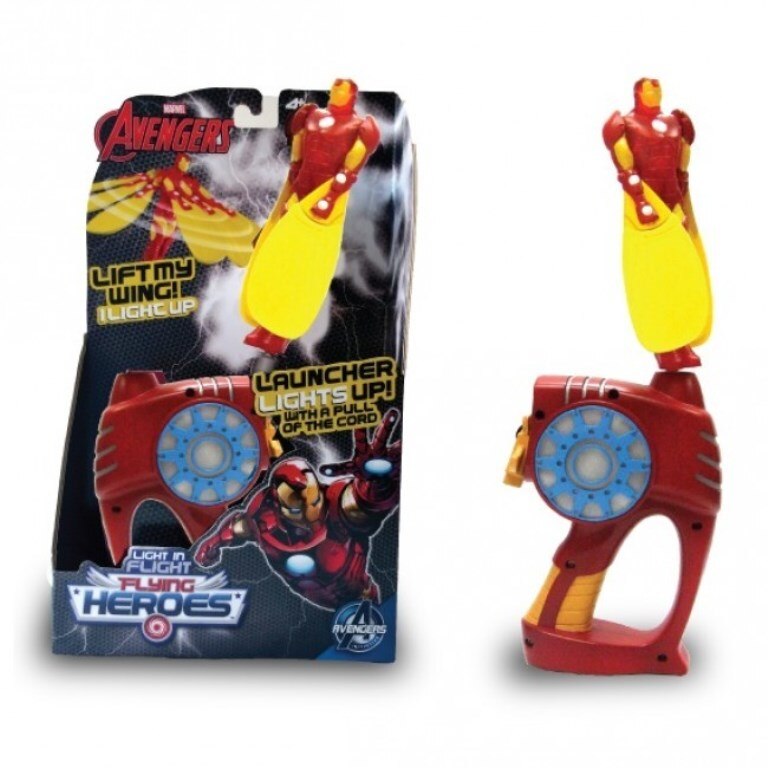 Lansator super-eroi Ironman zburator, 43 x 33 x 19 cm, 4 ani+