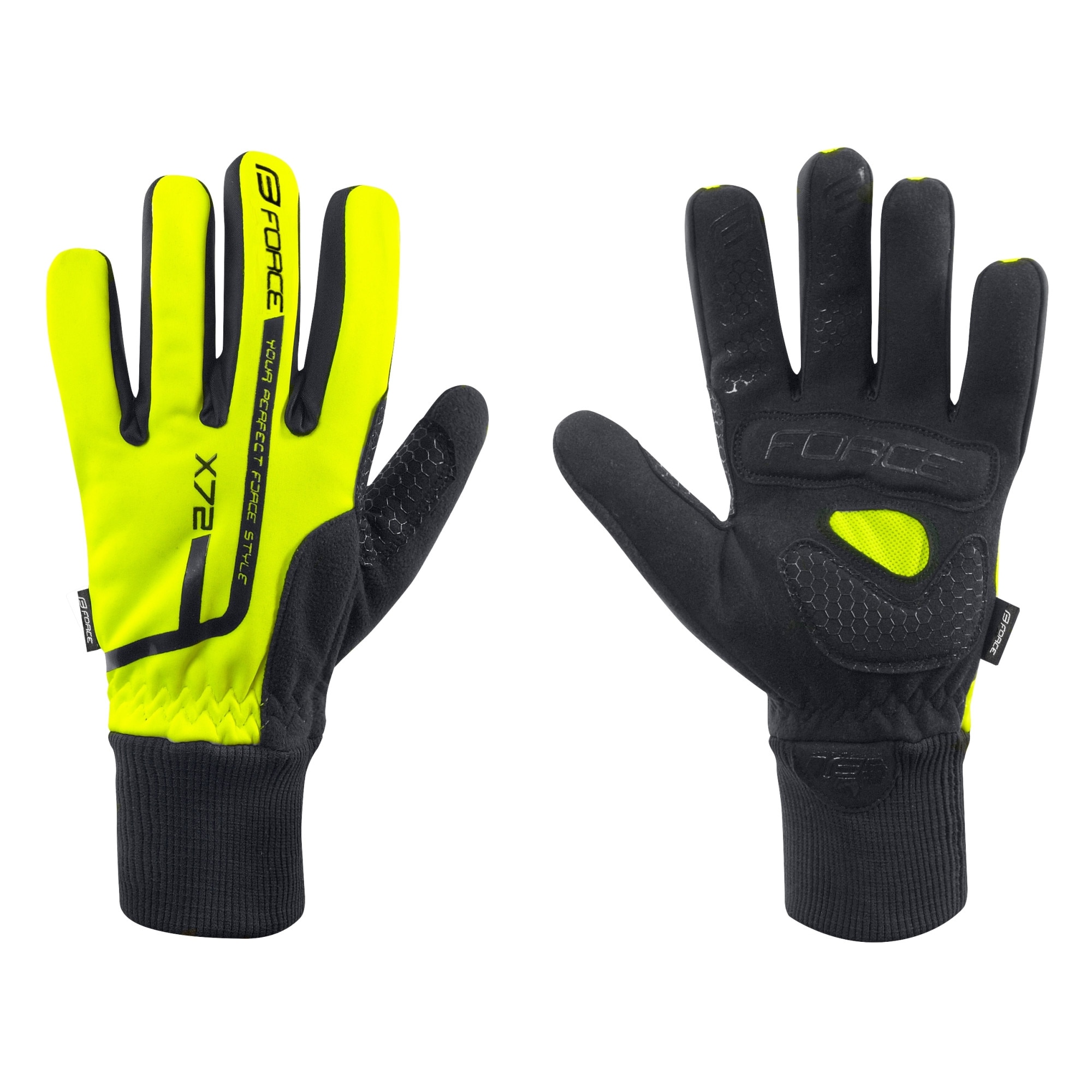 Manusi iarna Force X72 Galben Fluo S