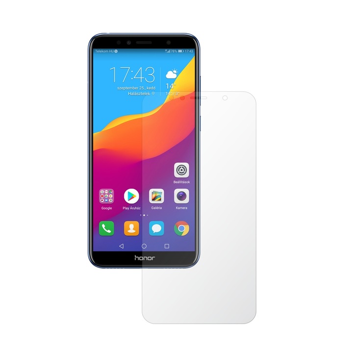 Комплект от 2X Invisible Skinz HD защитно фолио за екран за Huawei Honor 7A, 7A PRO Single Cam - ултра-прозрачно силиконово фолио с пълно покритие, пълно покритие от край до край, залепващо и много гъвкаво