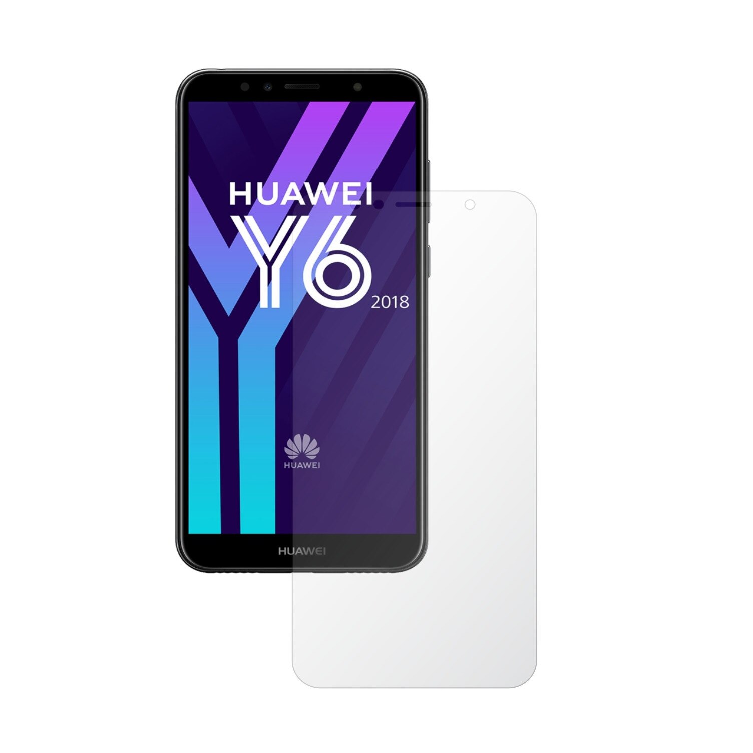 Set 2X Folie Protectie Ecran Invisible Skinz HD pentru Huawei Y6 (2018) - Folie Siliconica Ultra-Clear cu Acoperire Totala, Edge to Edge Full Display Cover, Adeziva si Foarte Flexibila