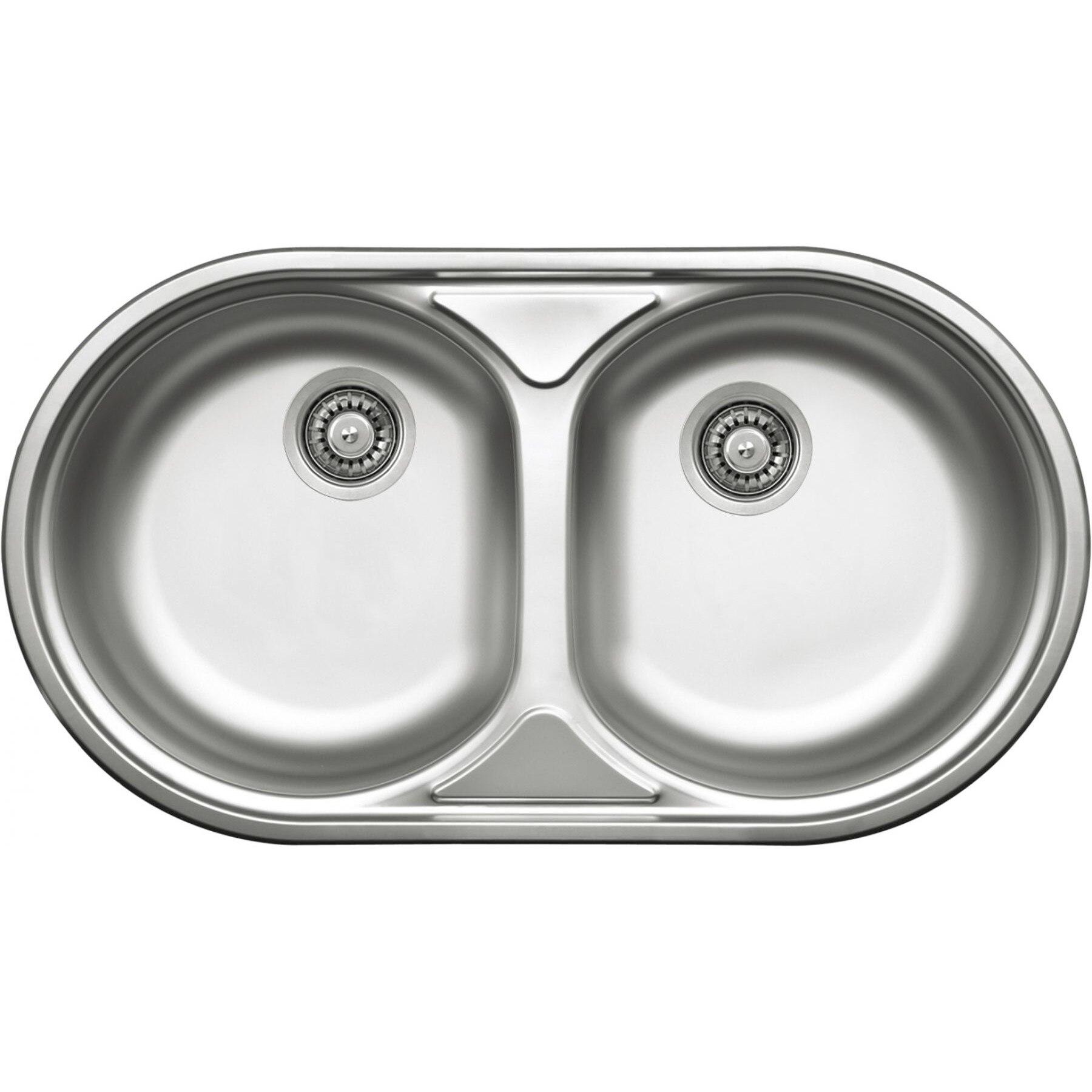 Chiuveta bucatarie din inox DUET cu 2 cuve ZYD 0203, finisaj satinat