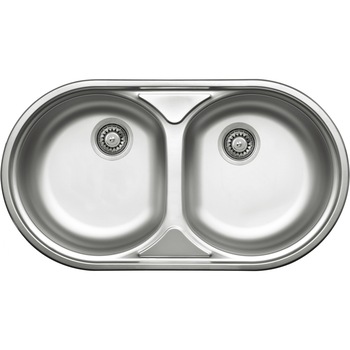 Chiuveta bucatarie din inox DUET cu 2 cuve ZYD 3203, finisaj mat Chiuveta bucatarie din inox DUET cu 2 cuve ZYD 3203, finisaj mat