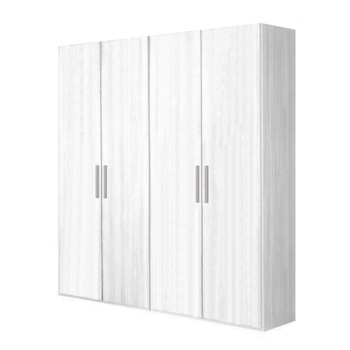 Dulap Mondo 4U, Alb Fibros, balamale cu amortizor, H 220 cm Dulap Mondo 4U, Alb Fibros, balamale cu amortizor, H 220 cm