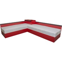 Paturi de colt cu lada de depozitare Sani Miraj, Rosu Lucius