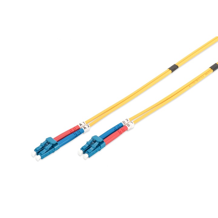 Digitus DK-2933-03 száloptikás kábel 3 M LC I-VH OS2 Yellow, 150899, Hálózati kábelek