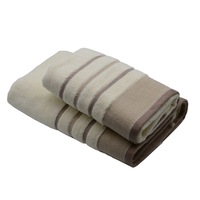 Set 2 prosoape, COZY TOWELS, Microbumbac 100%, Crem-Maro