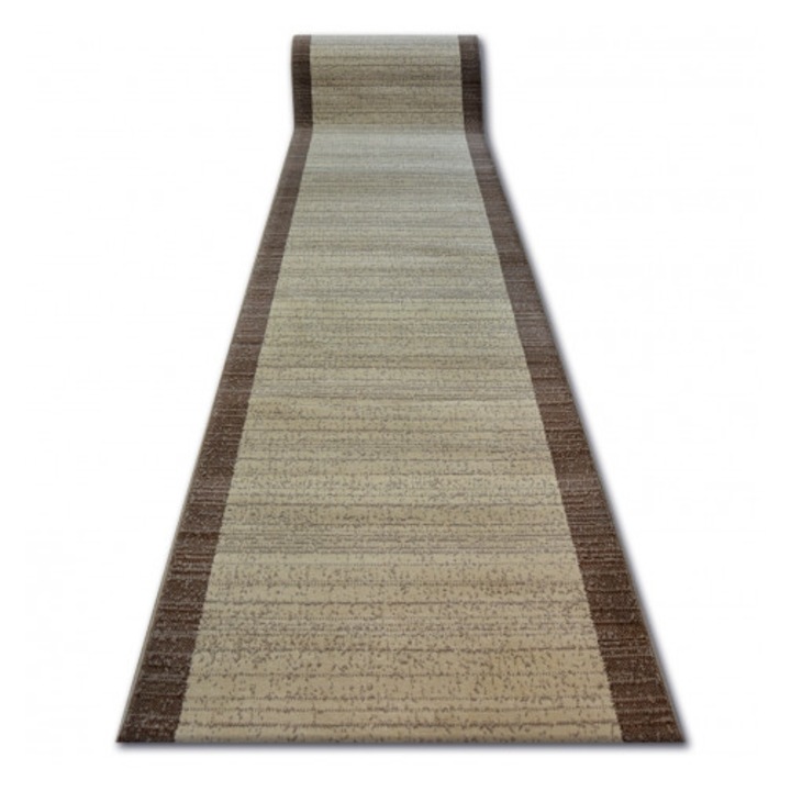 Traversa BCF BASE 3945 BENZI bej STRIPES , latime 100 cm