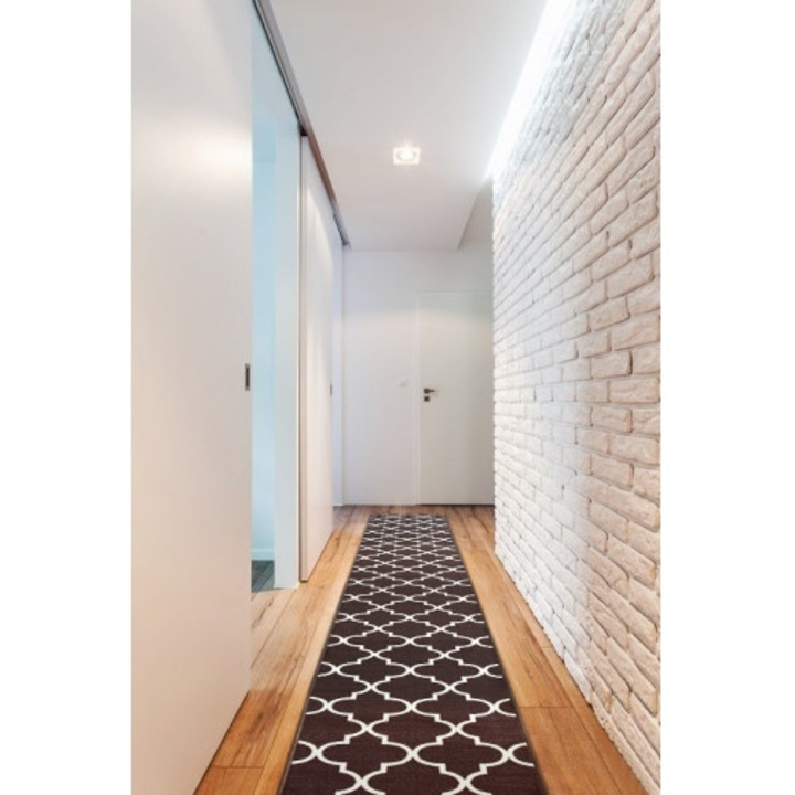 Traversa anti-alunecare TRELLIS maro 30351, latime 67 cm