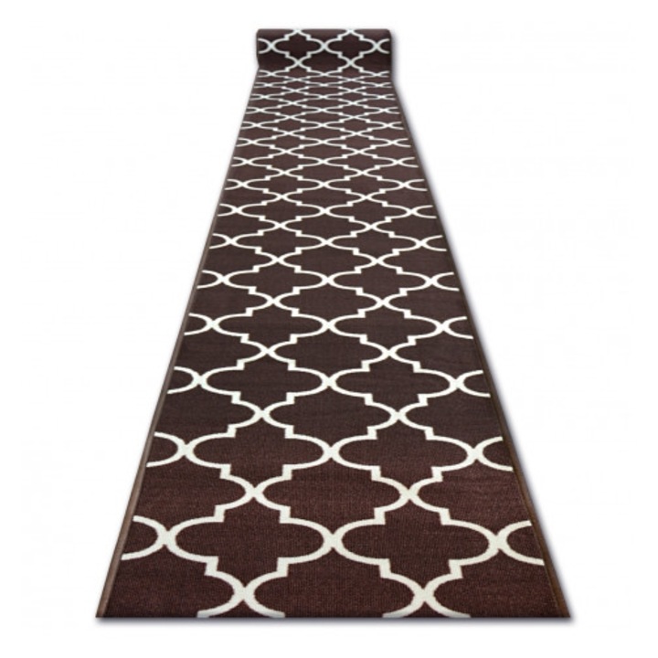 Traversa anti-alunecare TRELLIS maro, latime 120 cm