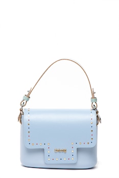 O bag, Geanta de mana, decorata cu nituri, Bleu O bag, Geanta de mana, decorata cu nituri, Bleu