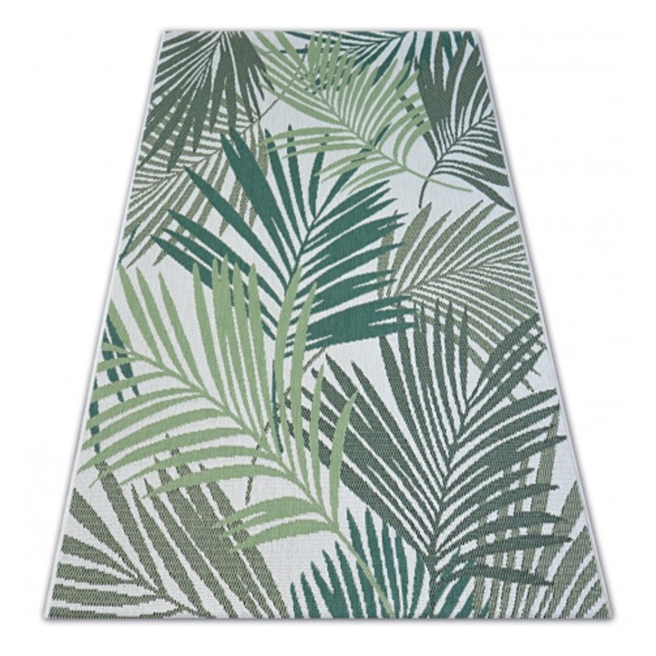 Covor SIZAL COLOR 19433/062 Frunze verde JUNGLA, 160x230 cm