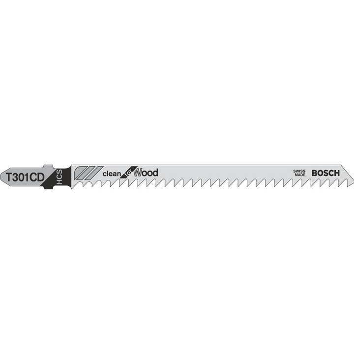Set 5 panze pentru ferastrau vertical Bosch, T301CD, Clean for Wood