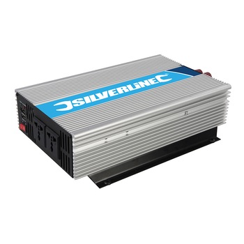 Invertor casa, auto, panouri solare, 12v - 220v, 2000W, 2 x 1000W, usb 5V, Silverline Invertor casa, auto, panouri solare, 12v - 220v, 2000W, 2 x 1000W, usb 5V, Silverline