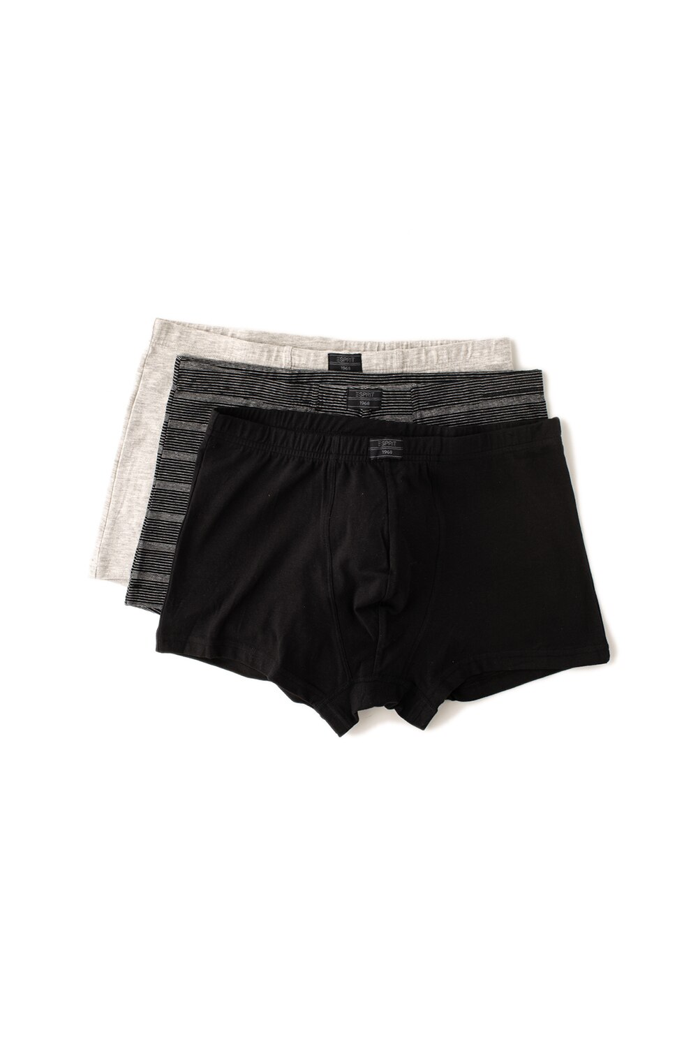 ESPRIT Bodywear, Set de boxeri - 3 perechi, Gri deschis melange/Negru/Alb, S