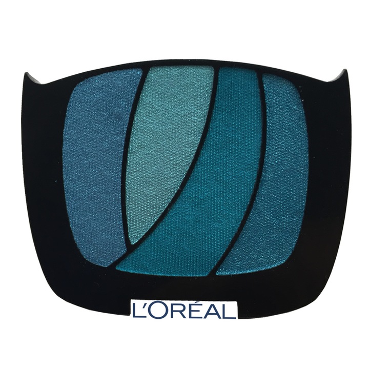 Set L'Oreal Paris 6 piese: Paleta fard pleoape La Palette Smoky + Creion ochi Color Riche Le Smoky negru intens + Balsam buze Sexy Balm Sheer 103 + Oja Color Riche 442 Coral Trianon + 2 rezerve fard ochi full size,7g