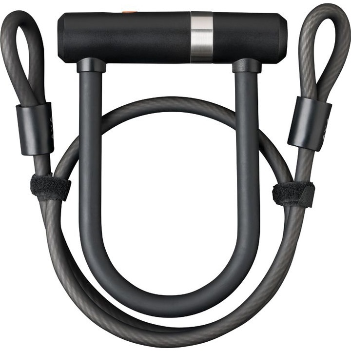 Antifurt AXA Newton U-Lock mini, cablu inclus, 100cmx8mm