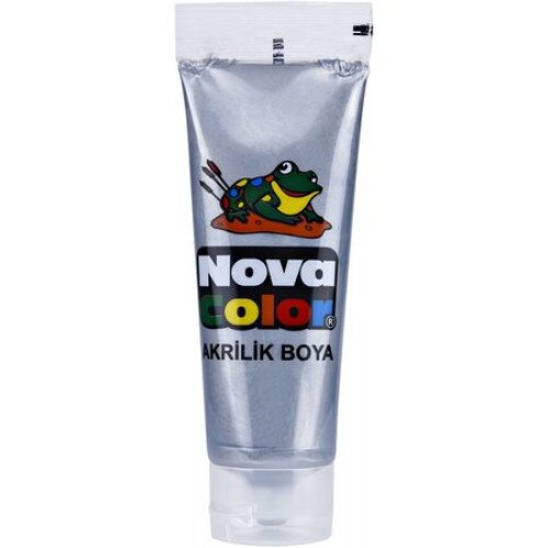 Culori acrilice Nova 75ml, argintiu NC-526