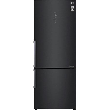 Combina frigorifica LG GBB569MCAZB, 445 l, No Frost, Compresor linear inverter, Smart Diagnosis, WIFI, Clasa A++, H 185 cm, Negru