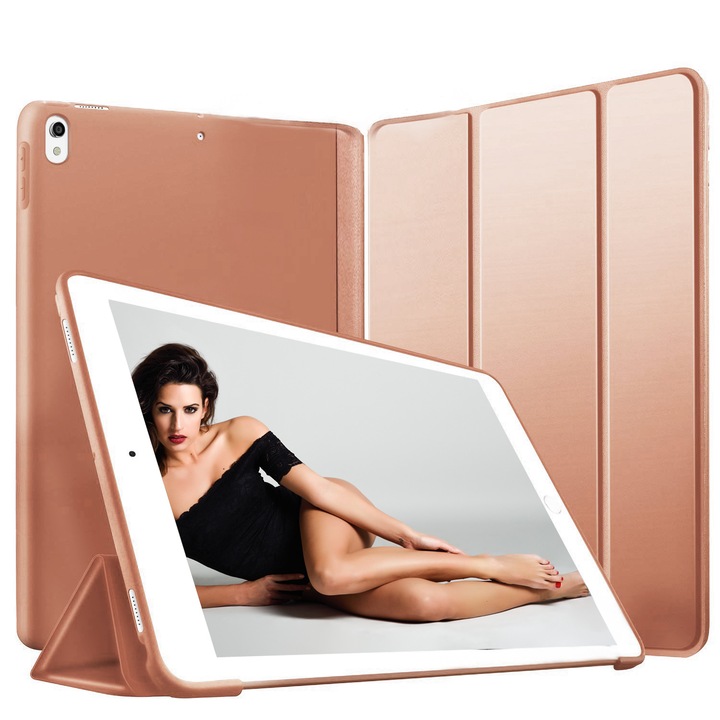 Husa Tableta Smart Cover Apple Ipad Pro 12.9Inch 1670, 1671, Ipad Case 2rd Generation 12.9Inch Protejeaza 360 Deluxe Pink