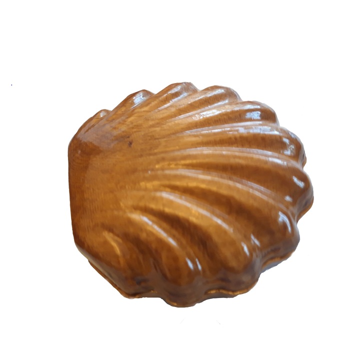 Cutie pentru bijuterii cadou din lemn sculptat - model Scoica