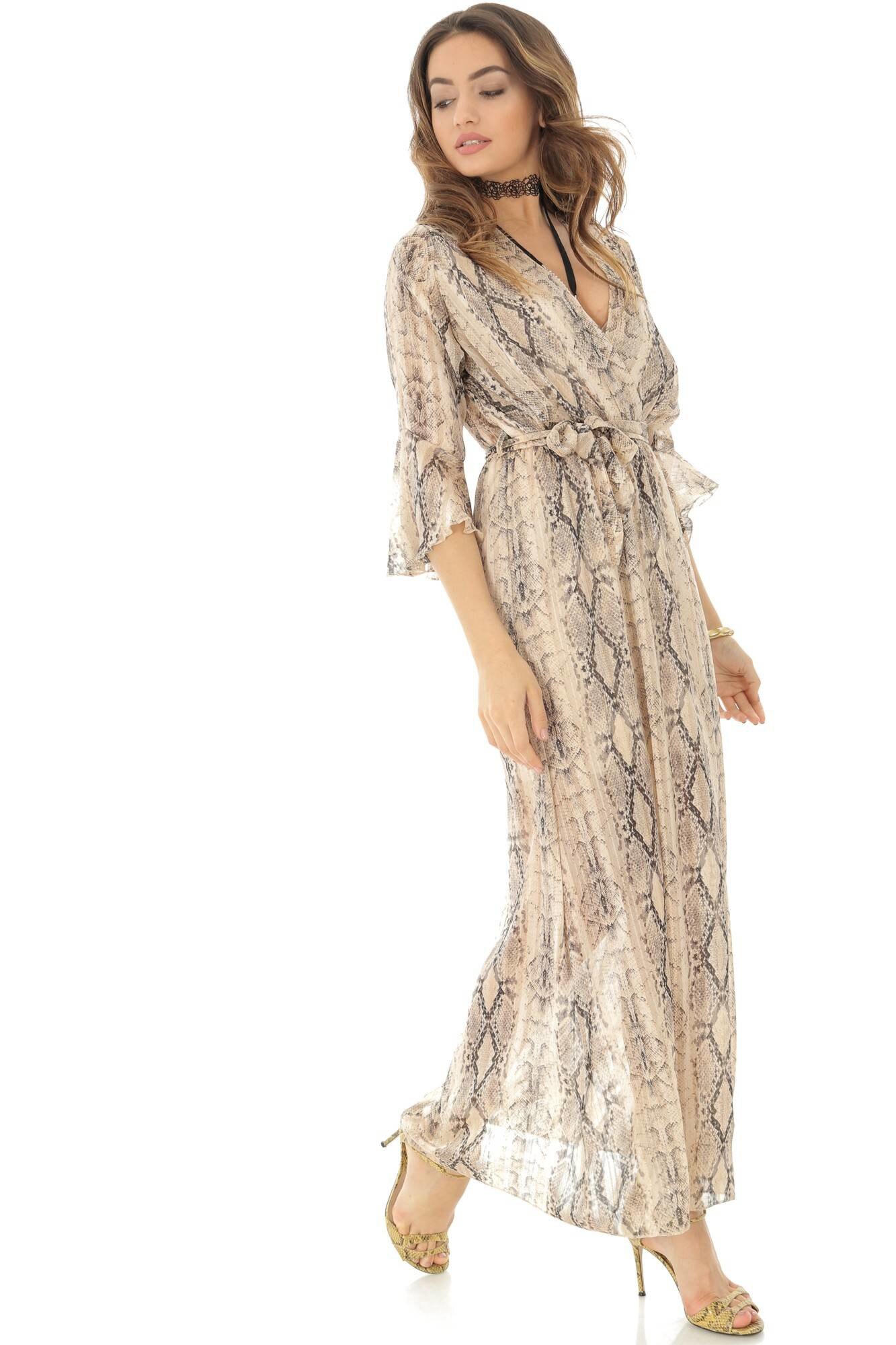 Planting trees Grasp Efficient Rochie maxi, snake print, ROH, M - eMAG.ro