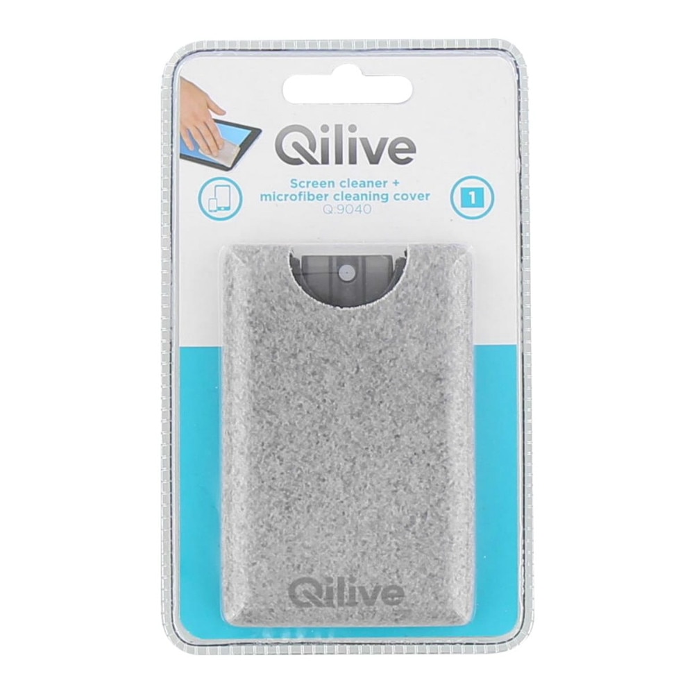 Pachet EVO Qilive format din lichid de curatare a ecranului 20ml si laveta din microfibra