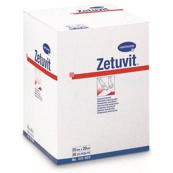 Comprese absorbante sterile, Hartmann Zetuvit, 20 x 20 cm, 15 bucati/cutie Comprese absorbante sterile, Hartmann Zetuvit, 20 x 20 cm, 15 bucati/cutie