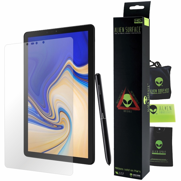 Alien Surface XHD, Samsung Galaxy Tab S4 T835 10.5, képernyővédő fólia + ajándék Alien Fiber