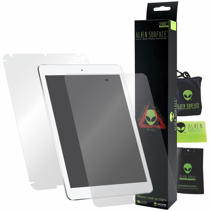 Alien Surface XHD, Apple iPad Pro 12.9" (2017), képernyővédő fólia, hátsó, oldal + ajándék Alien Fiber