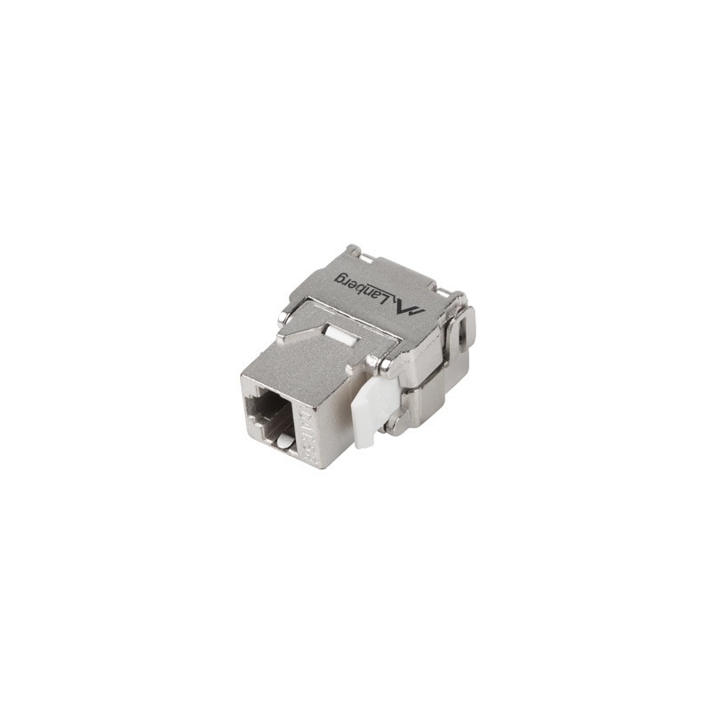 Cuplaj modular cu montaj fara scule , Lanberg , Keystone RJ45 180° FTP cat5e ,gri