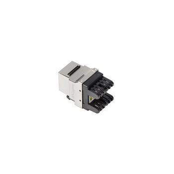 Cuplaj modular , Lanberg , Keystone RJ45->LSA 180° FTP cat6 , negru cu gri Cuplaj modular , Lanberg , Keystone RJ45->LSA 180° FTP cat6 , negru cu gri