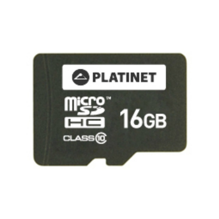 Карта памет microSDHC Platinet Class 10 с капацитет 16GB и SD EVO адаптер